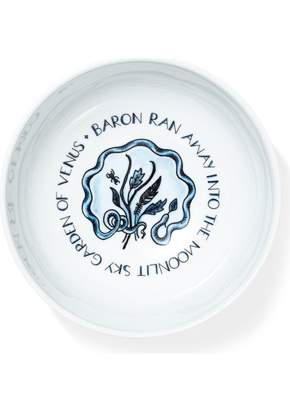 Venus Bowl Beyaz Mavi Kase 14 cm