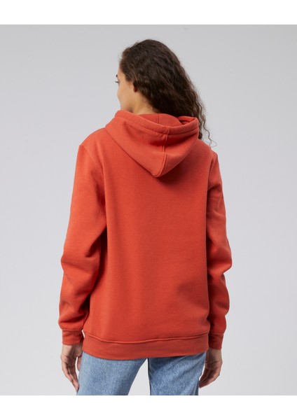 Mooncover Kadın Kapşonlu Kanguru Cepli Sweatshirt – Bordo
