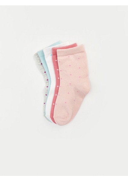 Yeni Sezon Baskılı Kız Bebek Soket Çorap 5'li modelleri