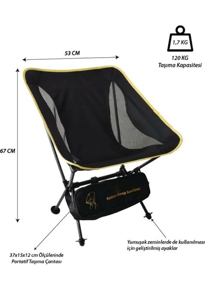 Yek Outdoor Pratik 2 Kişilik Kamp Masa & Sandalye Seti