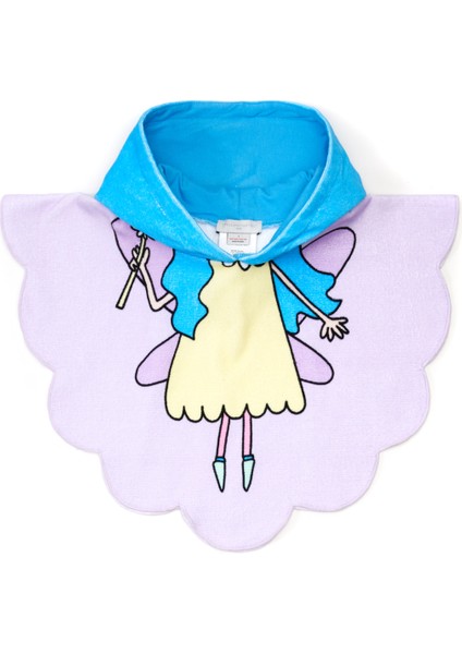 Lila Kapüşonlu Kız Çocuk Kaftan