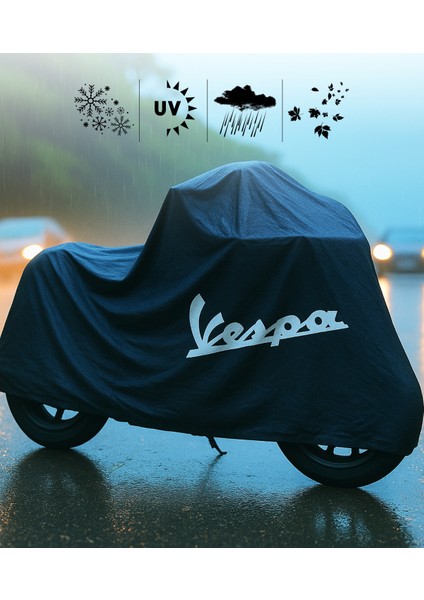 Vespa Gts 150 Abs Motor Branda Siyah Su Geçirmez Motosiklet Brandası