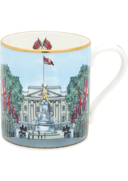 Buckingham Palace 24 Ayar Altın ile Yaldızlı Porselen Kupa
