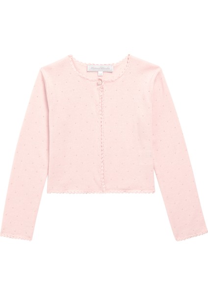Pembe Kız Çocuk Triko Bolero Hırka