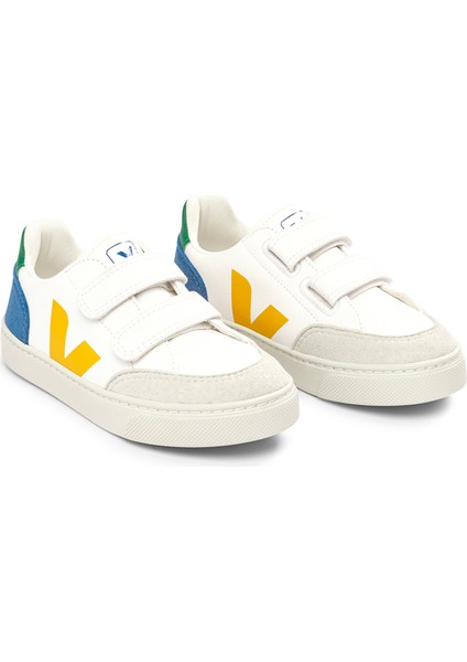 Beyaz Logo Detaylı Unisex Çocuk Deri Sneaker fiyatları