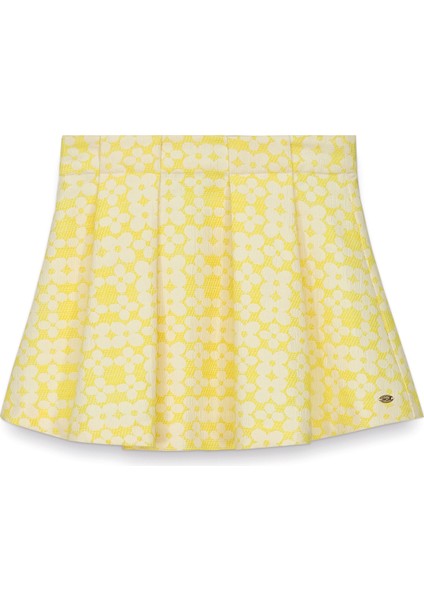 Sarı Jakarlı Kız Çocuk Etek