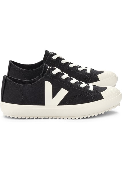 Siyah Logolu Unisex Çocuk Organik Pamuk Sneaker