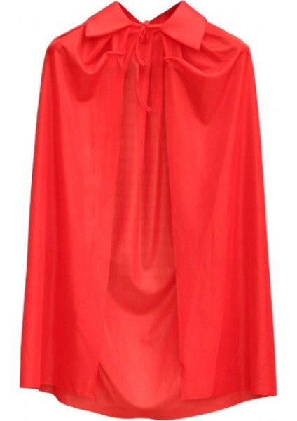 Kırmızı Renk Yakalı Pelerin Çocuk Boy 90 cm (4887) fiyatları