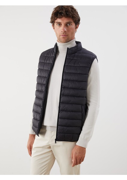 Yeni Sezon Standart Kalıp Dik Yaka Erkek Şişme Yelek