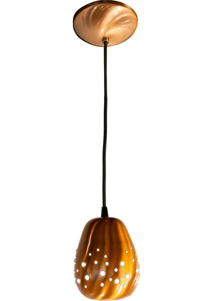 Inlay Bakır Rengi Taşlı Avize 13 cm