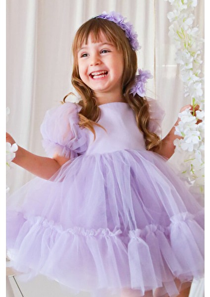 Kız Bebek Elbise Kız Çocuk Elbise Doğum Günü Parti Düğün Elbise Dantelli Kısa Kol Astarlı Elbise fırsatları