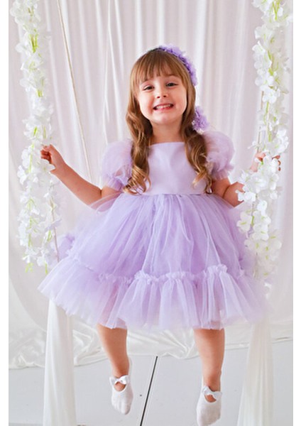 Kız Bebek Elbise Kız Çocuk Elbise Doğum Günü Parti Düğün Elbise Dantelli Kısa Kol Astarlı Elbise indirimleri