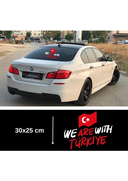 Biz Türkiye'yiz Yazısı Oto Cam Sticker Yeni