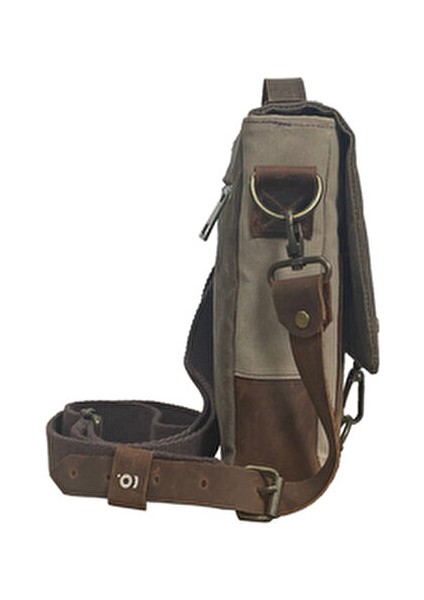 Retro Desenli Dug Mumlu Kanvas & Hakiki Deri Postacı & El Çantası 17X20 cm fırsatları