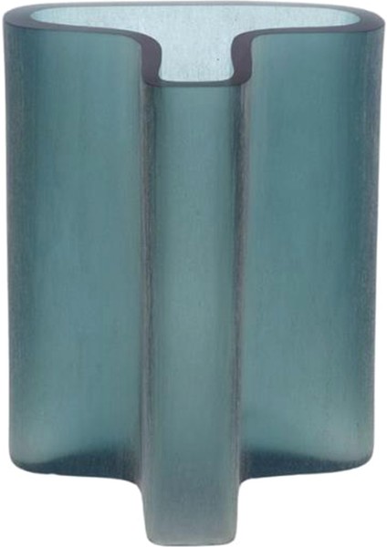 Grey Blue Küçük Boy Cam Vazo