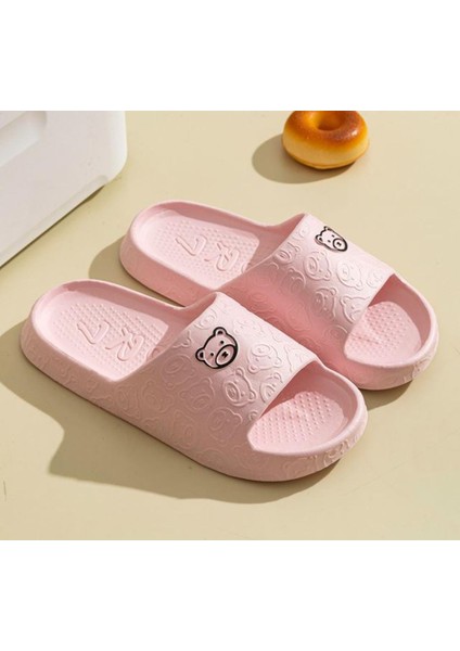 Sevimli Karikatür Ayı Desenli Terlikler, Rahat Yumuşak Tabanlı Yastık Terlikler, Rahat Ev Terlikleri modelleri