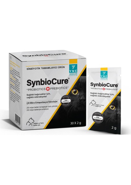 Synbiocure Feline Kedi Yenilebilir Toz Probiyotik ve Prebiyotik 30 Adet x 2 gr Saşe