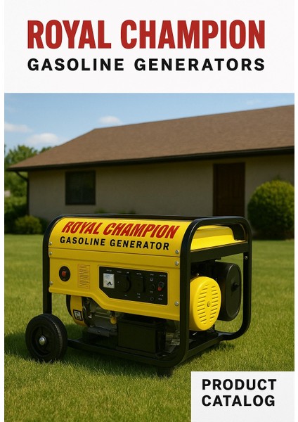 Royal Champion WX-6500 Uzaktan Kumandalı Çalıştırma 4 Kw Benzinli Ipli Marşlı Monofaze Portatif Jeneratör fiyatları