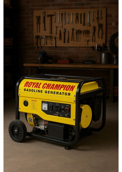 Royal Champion WX-6500 Uzaktan Kumandalı Çalıştırma 4 Kw Benzinli Ipli Marşlı Monofaze Portatif Jeneratör modelleri