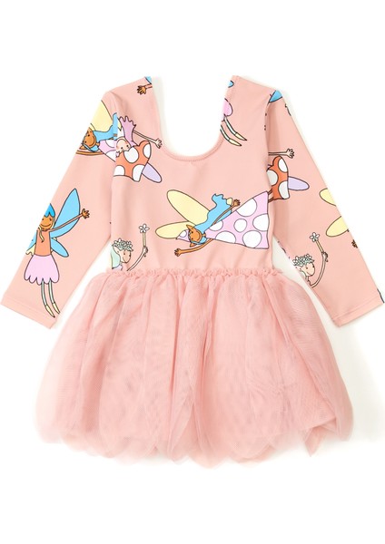 Fairies Pembe Kız Çocuk Elbise