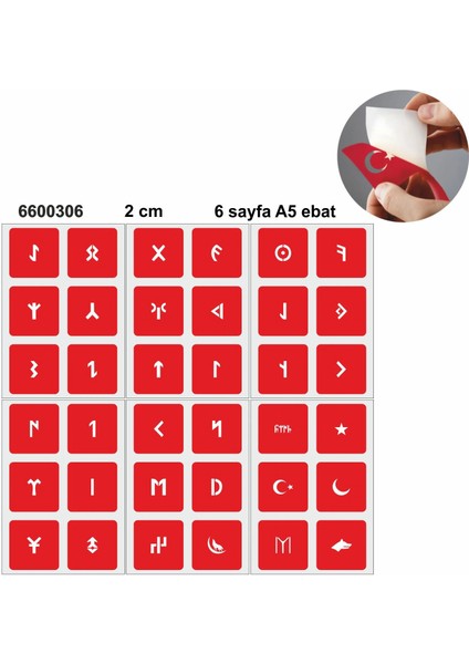 Göktürkçe Dövme Harf Şablonu Seti