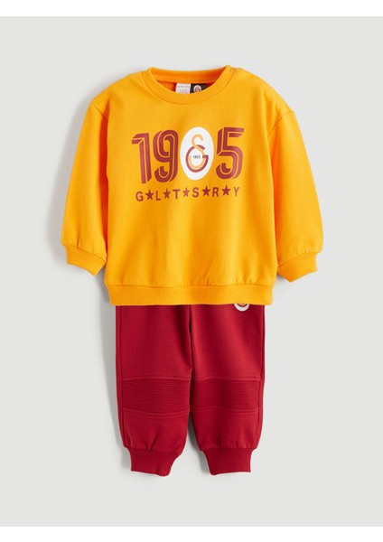 Yeni Sezon Galatasaray Lisanslı Erkek Bebek Sweatshirt ve Eşofman Altı