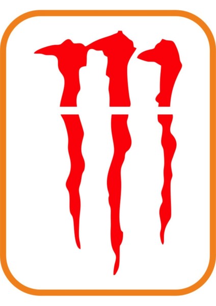 Pençe Far Veya Cam Altı Büyük Oto Sticker 33X20 cm Kırmızı