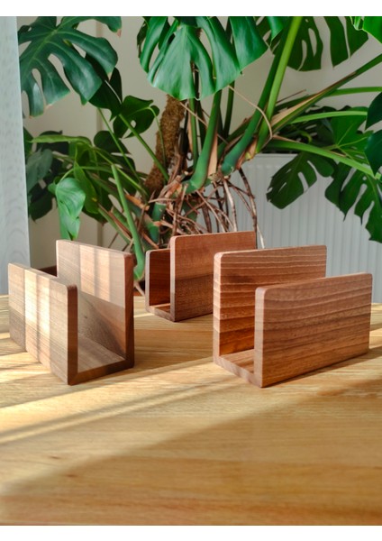 Peçetelik Kahve Filtresi Tutucu Ceviz Ağacından El Yapımı -Napkin and Coffee Filter Holder Handmade From Walnut Wood modelleri