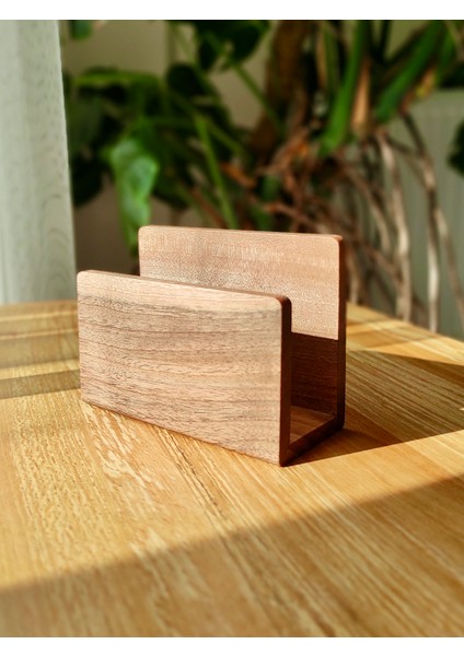 Peçetelik Kahve Filtresi Tutucu Ceviz Ağacından El Yapımı -Napkin and Coffee Filter Holder Handmade From Walnut Wood