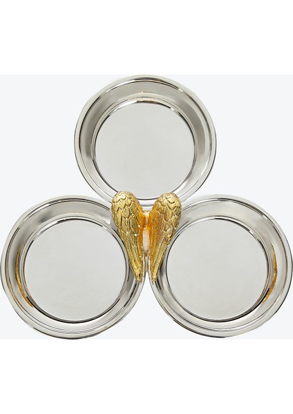 Jophiel Gümüş 3 Bölmeli Sunum Tabağı fırsatları