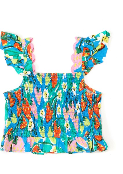 Çok Renkli Baskılı Kız Çocuk Bluz fiyatları