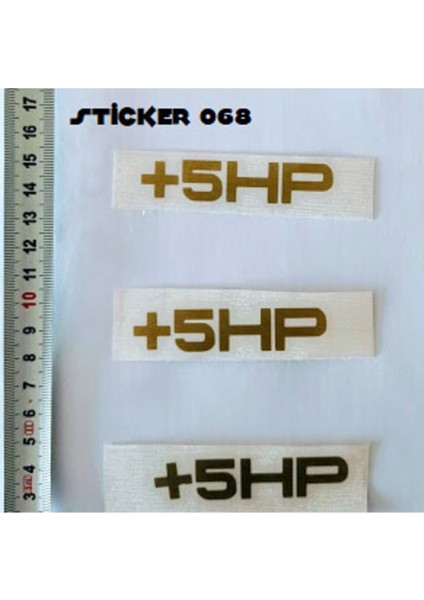 STICKER068 2X5CM +5hp 1 Adet Sticker Gold Renk