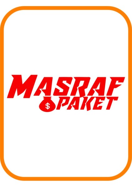 '' Masraf Paket '' Oto Sticker Motor Sticker 20X7 cm Kırmızı