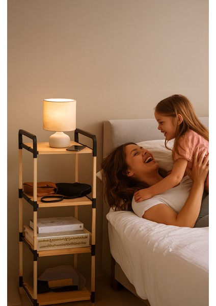 Pazaraza Nwood NR02 3 Katlı %100 Masif Ahşap Raf modelleri