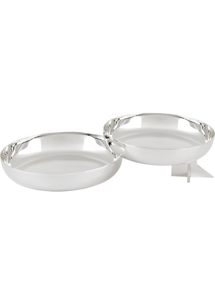 2 Part Server Gümüş Kaplama Dekoratif Kase