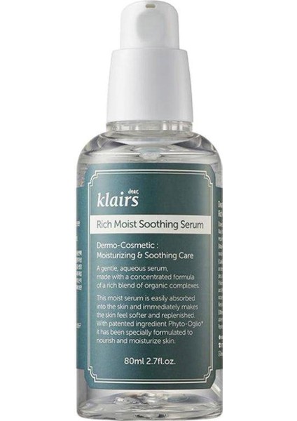 Rich Moist Soothing Nemlendirici Cilt Serumu 80 ml