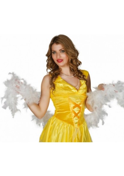 Beyaz Renk Kabarık Tüylü Otriş Boa Dekorasyon Tüy 180 cm (4887) fiyatları