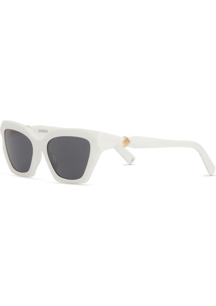 Hm 1708 C3 Cat Eye Beyaz Asetat Kadın Güneş Gözlüğü