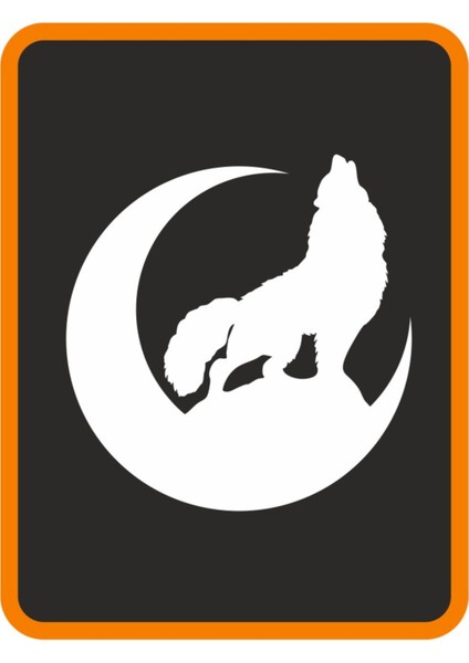 Bozkurt Hilal Oto Sticker 15X15 cm Beyaz