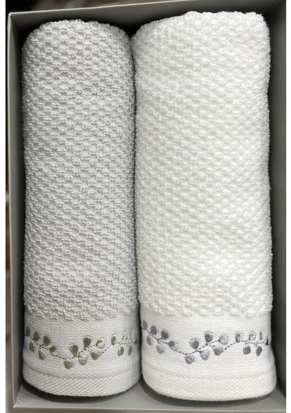 Filgo Çiçekli 2'li Kutulu Havlu Beyaz-Yeşil fiyatları