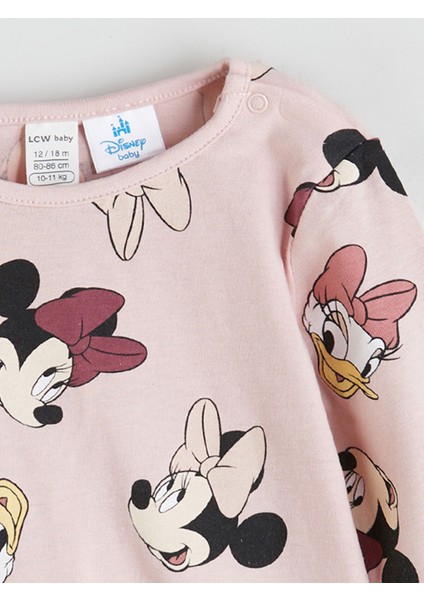 Yeni Sezon Minnie Mouse Baskılı Kız Bebek Pijama Takım modelleri