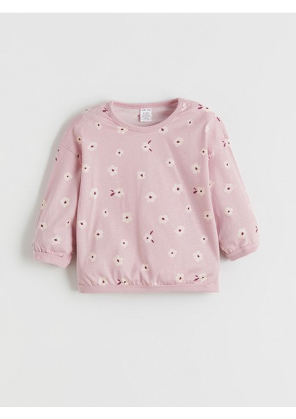 Yeni Sezon Bisiklet Yaka Çiçekli Kız Bebek Pijama Takımı fiyatları