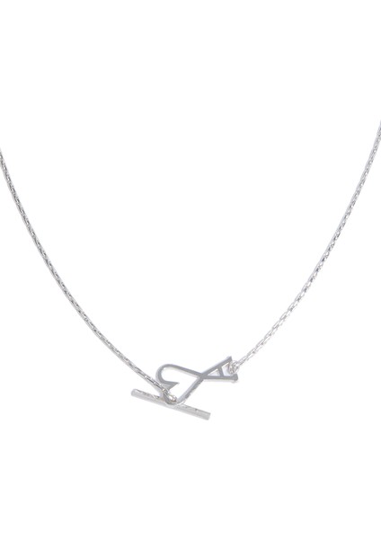 Silver Logo Formlu Erkek Kolye