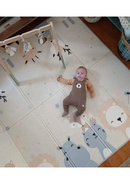 Pastel Friends Katlanabilir Oyun Matı / Halısı 200 x 180 x 1,5 cm