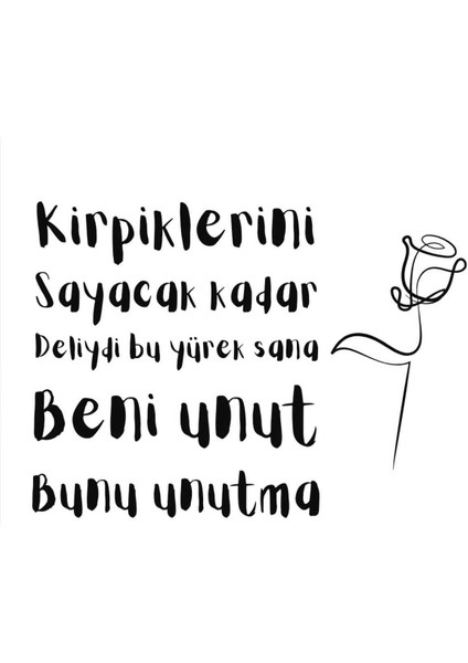 Kirpiklerini Sayacak Kadar Deliydi Bu Yürek Sana Beni Unut Bunu Unutma Araç Arkası Yazı fiyatları