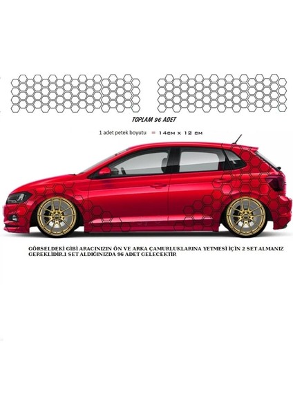 Petek Araba Sticker. Petek Oto Arka Çamurluk Kaplama Sticker fiyatları