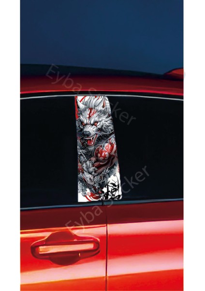 Araç Kapı Direk Kaplama Folyosu Şengay Lurt Desenli DRK15(SAĞ Sol Takım) (2 Adet) - 22X50 cm