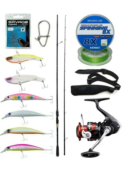 Spin Olta Seti Kendo Kenshi Pro 2.65M 10-35GR Olta Kamışı&shimano Sienna 4000 Fg Spin Makinesi