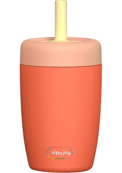 Strawbuddy Turuncu Çelik Çocuk Tumbler 360 ml