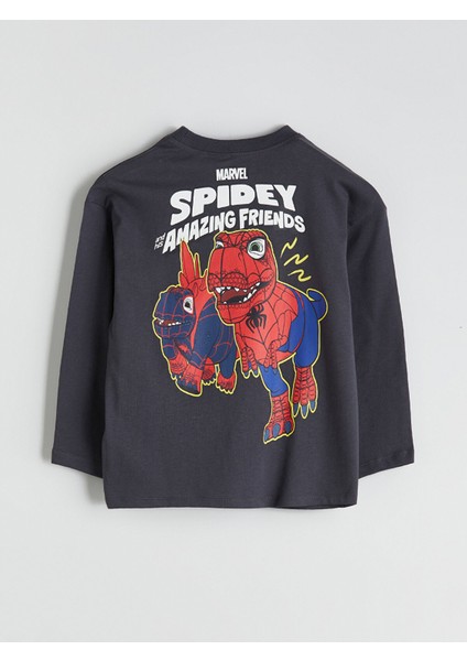 Yeni Sezon Bisiklet Yaka Spider-Man Baskılı Erkek Çocuk Tişört fırsatları